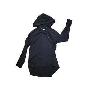 Old Navy Active Hoodie Small Black Longline Pullover Athleisure